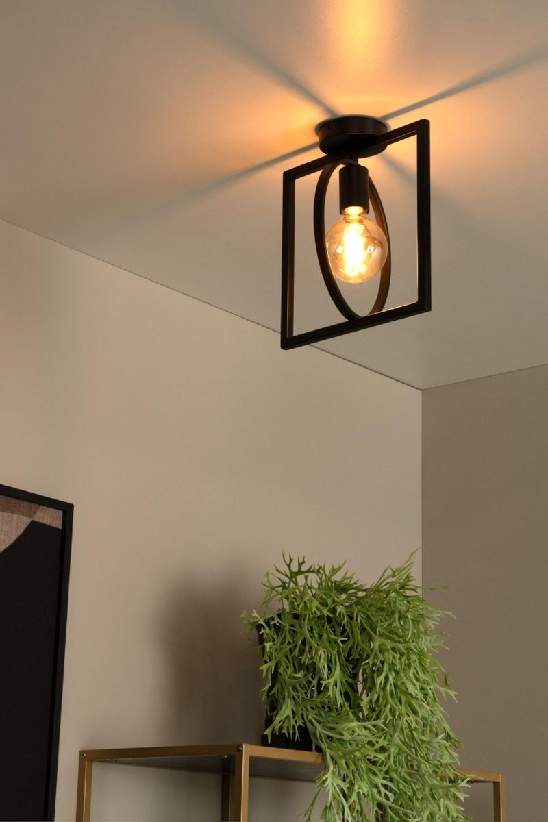 Lucide SUUS - Zapustené stropné svietidlo - 1xE27 - Čierne